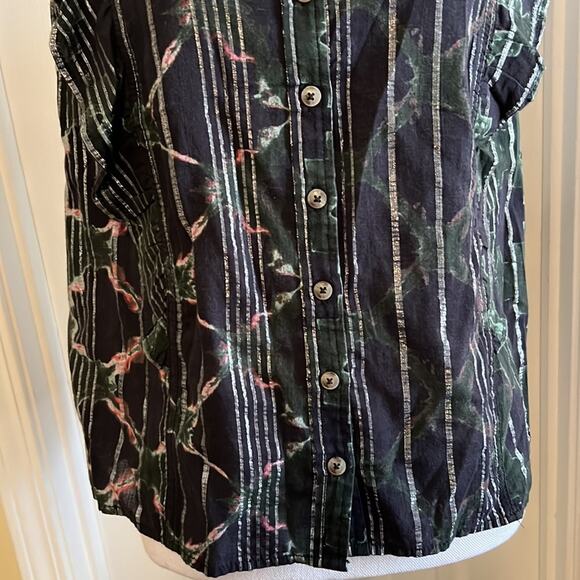 Anthropologie Pilcro and the Letterpress Ruffle Sleeveless Floral Top Size M - Picture 6 of 8